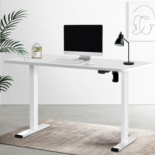 Artiss Electric Standing Desk Motorised Adjustable Sit Stand Desks White Artiss