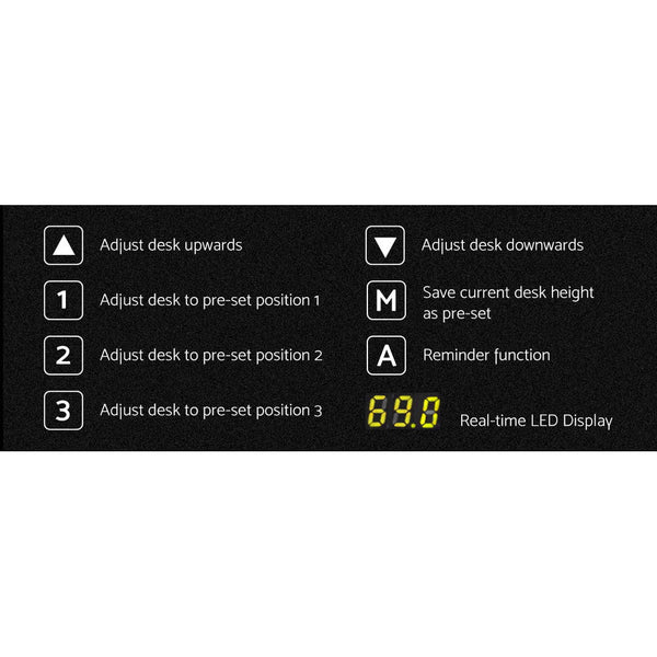 Artiss Standing Desk Sit Stand Motorised Adjustable Frame Only Black Dual Motor Artiss