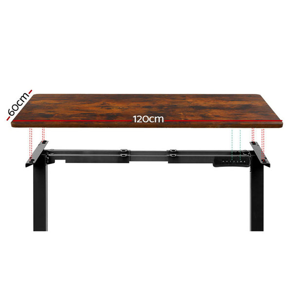 Artiss Standing Desk Electric Height Adjustable Sit Stand Desks Black Brown Artiss