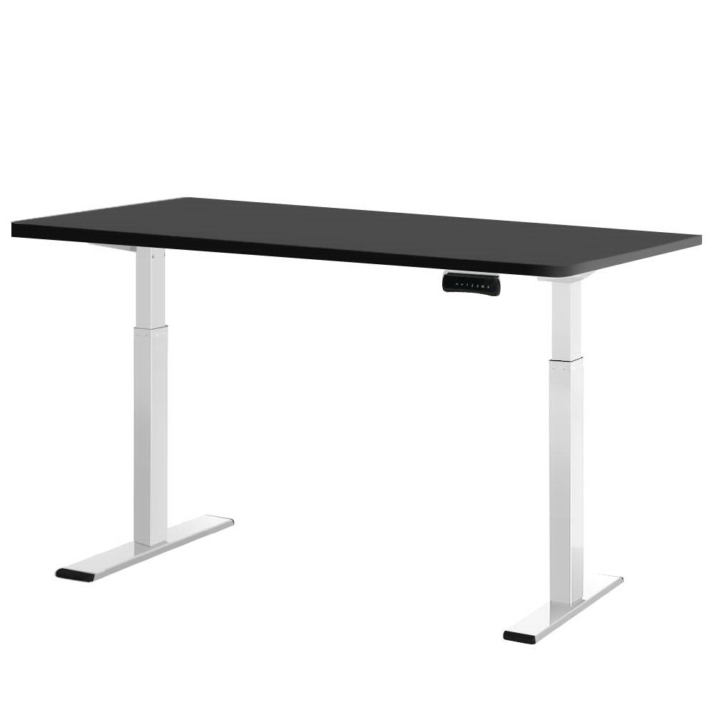 Artiss Standing Desk Electric Adjustable Sit Stand Desks White Black 140cm Artiss