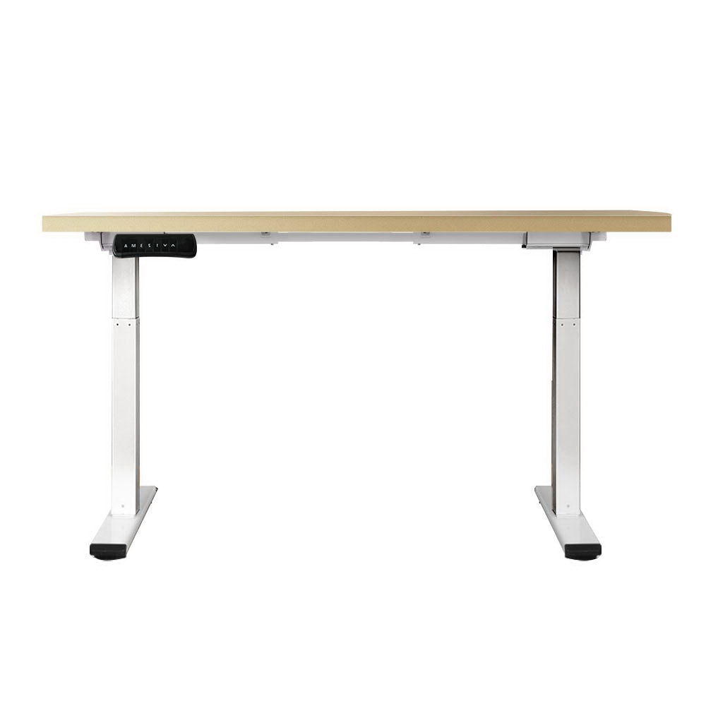 Artiss Standing Desk Electric Height Adjustable Sit Stand Desks White Oak Artiss