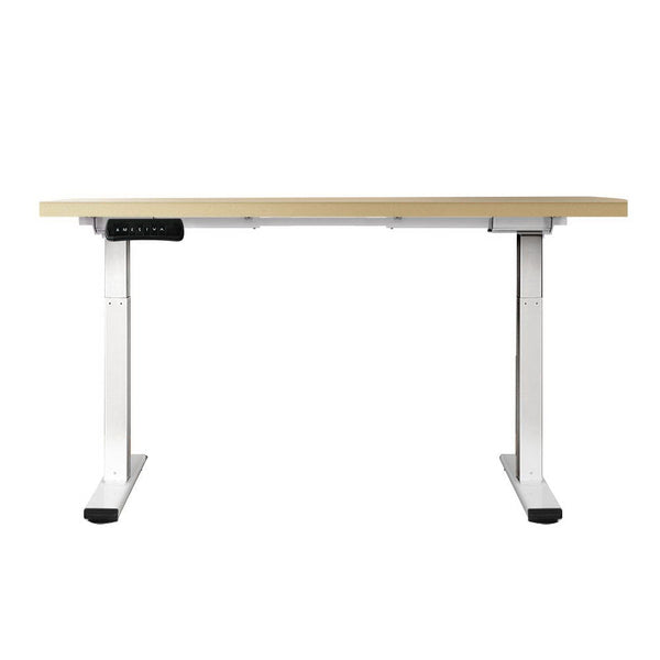 Artiss Standing Desk Electric Height Adjustable Sit Stand Desks White Oak 140cm Artiss