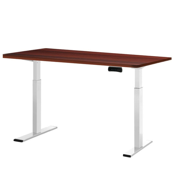 Artiss Standing Desk Electric Height Adjustable Sit Stand Desks White Walnut Artiss