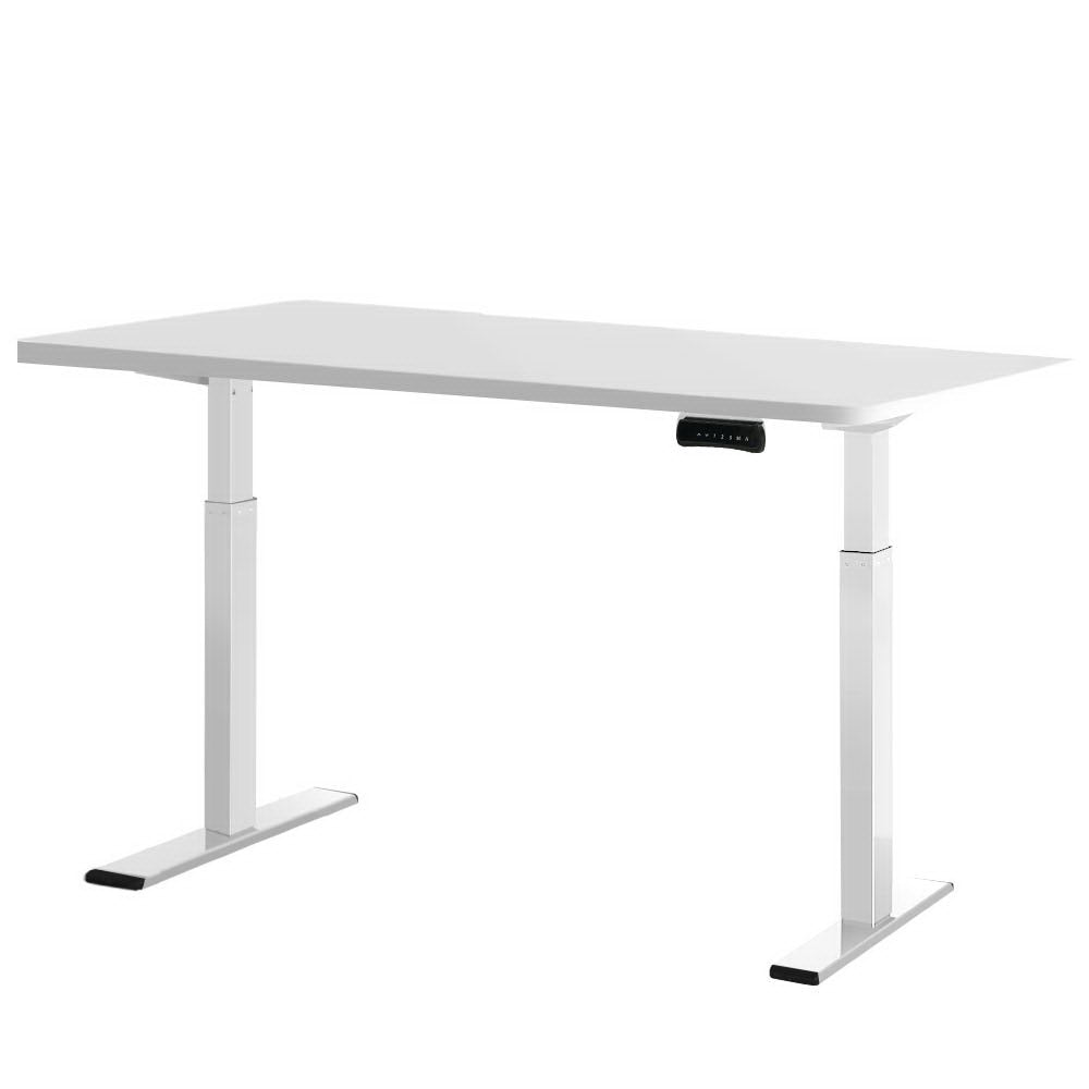 Artiss Standing Desk Electric Height Adjustable Sit Stand Desks White 140cm Artiss
