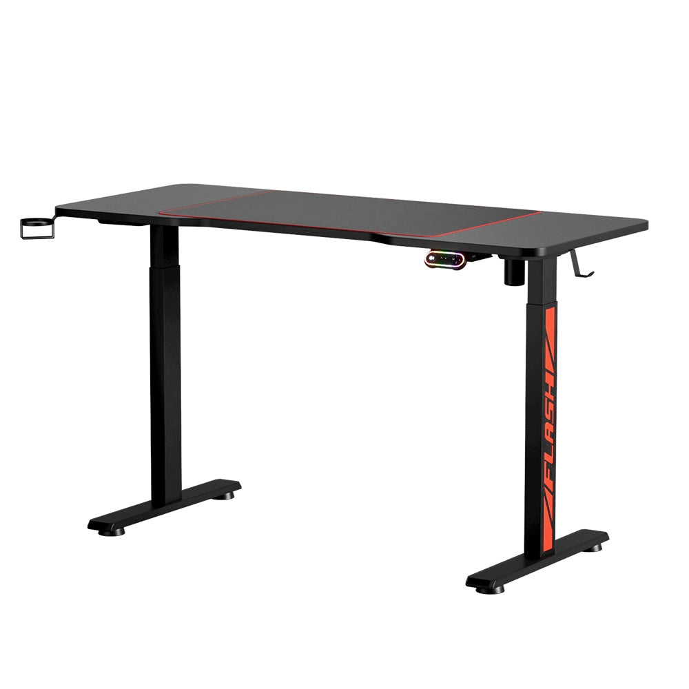 Artiss Electric Standing Desk Gaming Desks Sit Stand Table RGB Light Home Office Artiss