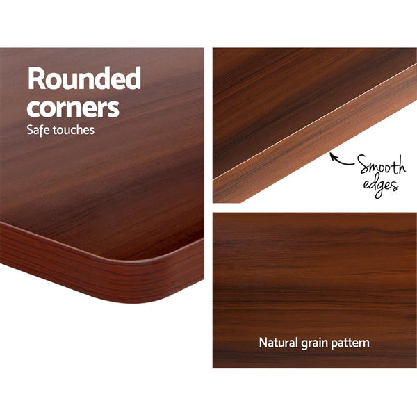 Artiss Electric Standing Desk Adjustable Sit Stand Desks Black Walnut 140cm Artiss