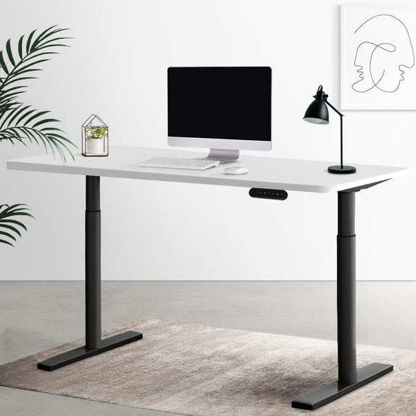 Artiss Electric Standing Desk Motorised Adjustable Sit Stand Desks Black White Artiss