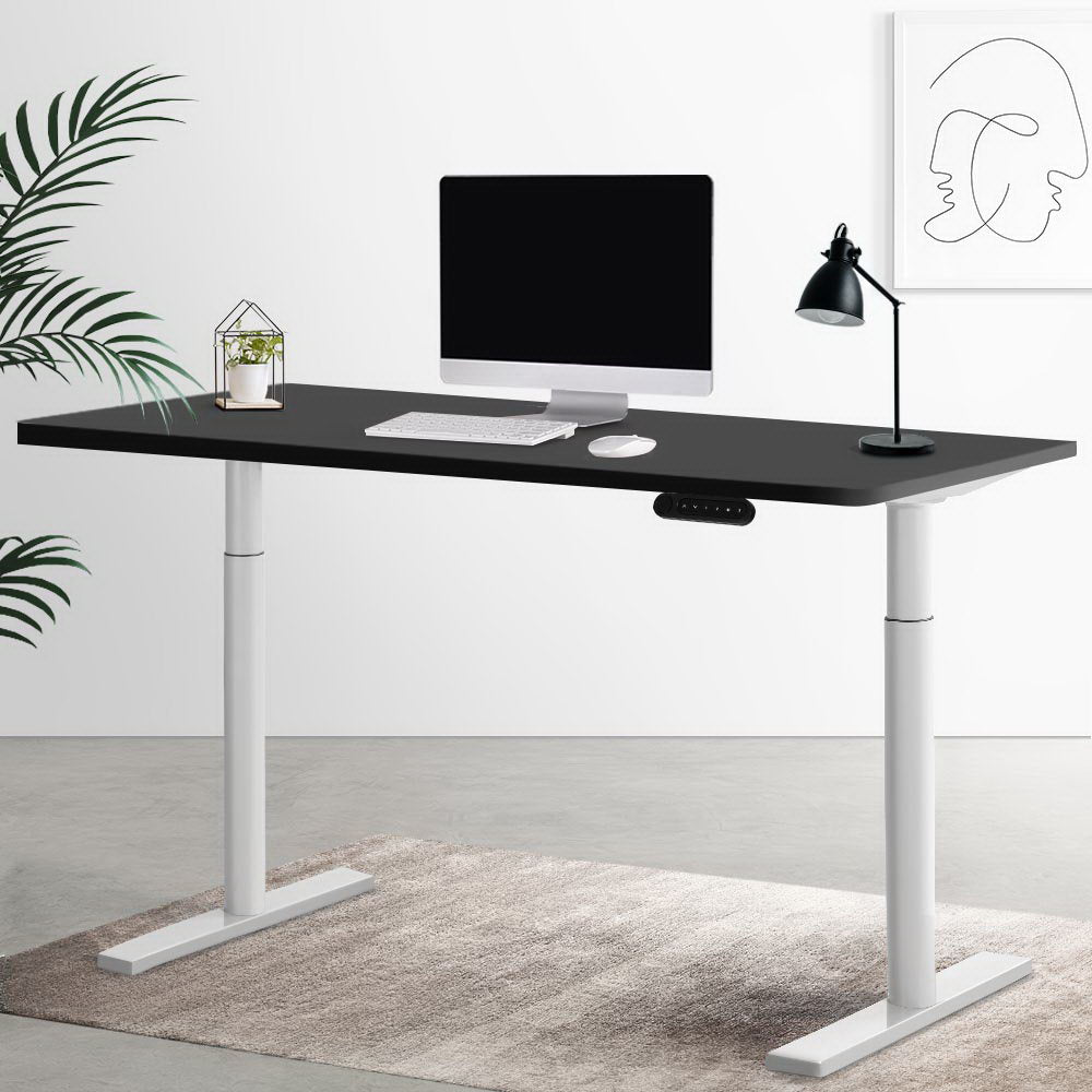 Artiss Electric Standing Desk Adjustable Sit Stand Desks White Black 140cm Artiss