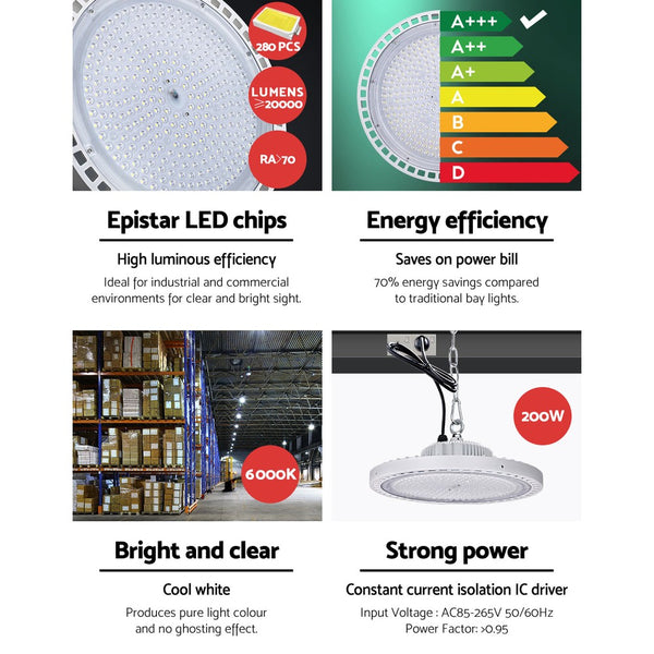 Leier LED High Bay Lights Light 200W Industrial Workshop Warehouse Gym WH freeshipping - Awezingly