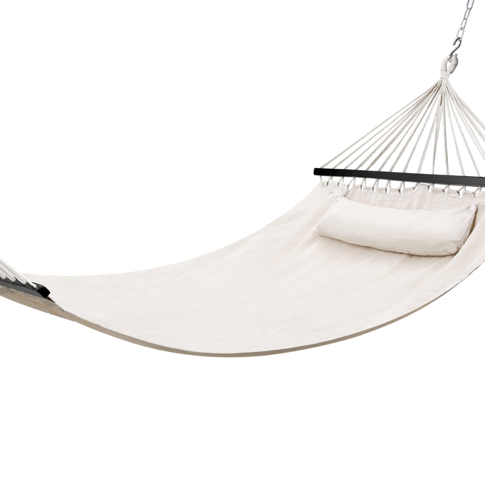 Gardeon Swing Double Hammock Bed Cream Gardeon