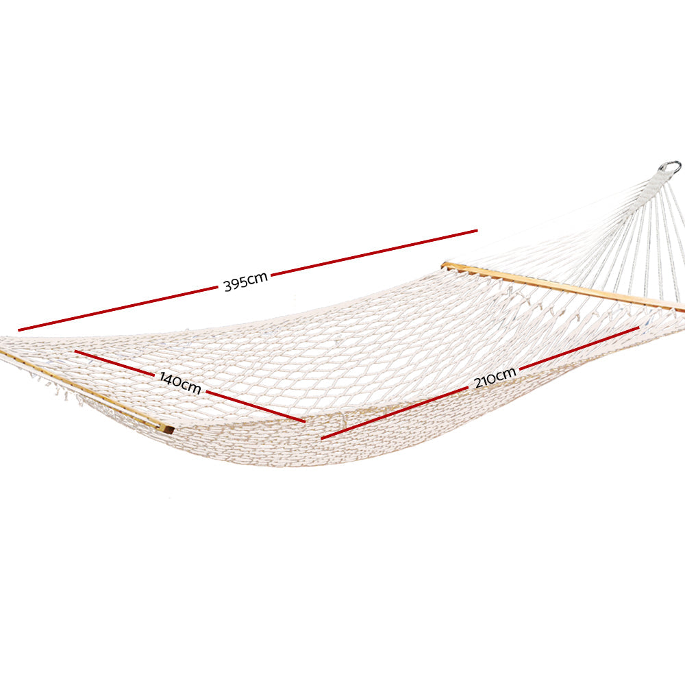 Gardeon Double Swing Hammock Bed Cream Gardeon