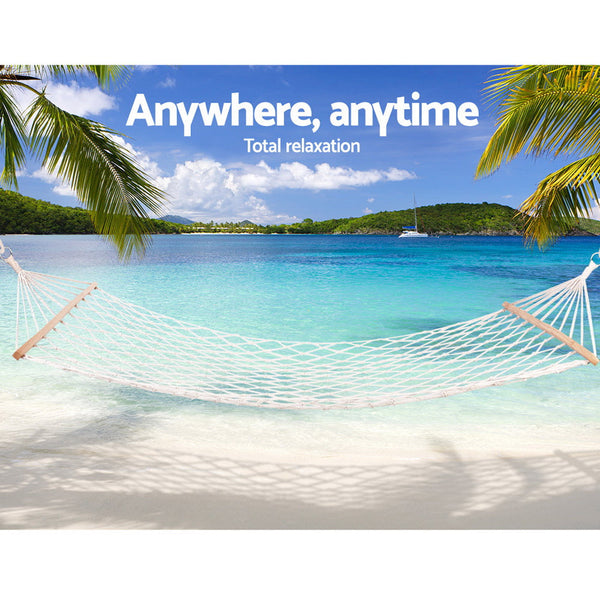 Gardeon Swing Hammock Bed Cream Gardeon