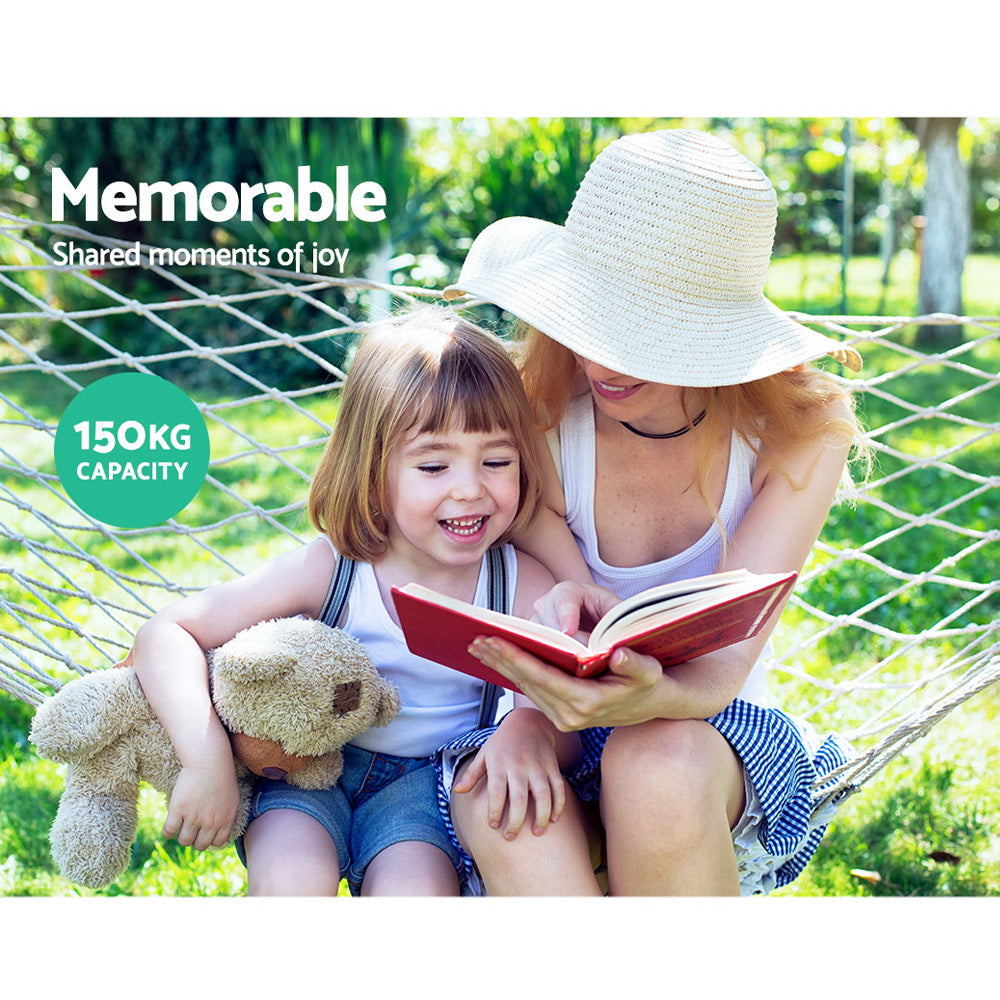 Gardeon Swing Hammock Bed Cream Gardeon