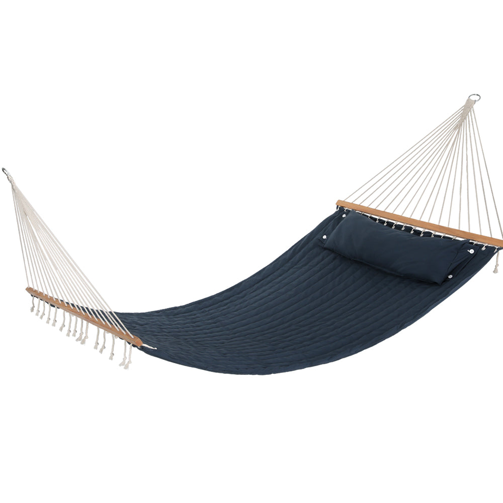 Gardeon Hammock Bed Outdoor Portable Hammock Hanging Chair Camping 2 Person Blue Gardeon