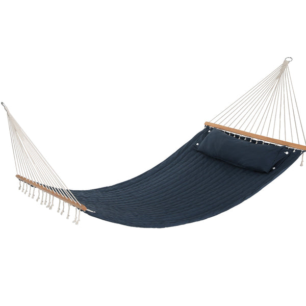 Gardeon Hammock Bed Outdoor Portable Hammock Hanging Chair Camping 2 Person Blue Gardeon
