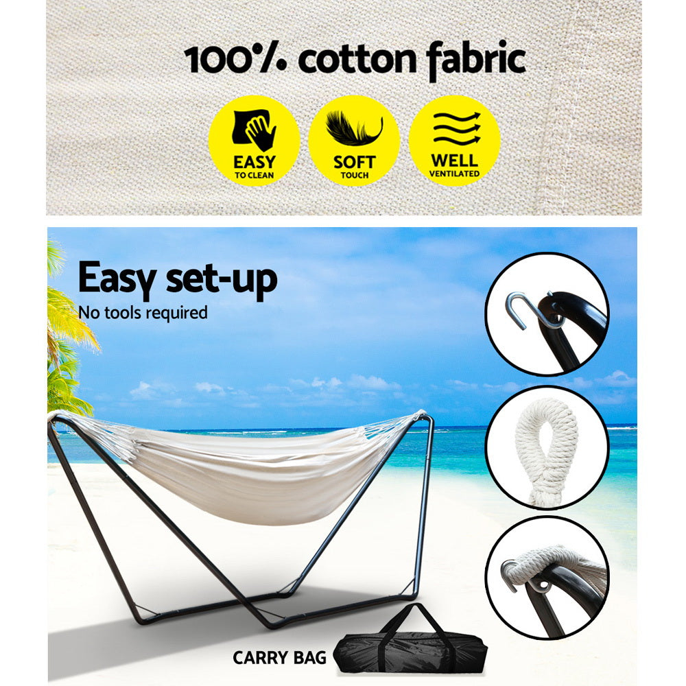Gardeon Hammock Bed with Steel Frame Stand freeshipping - Awezingly