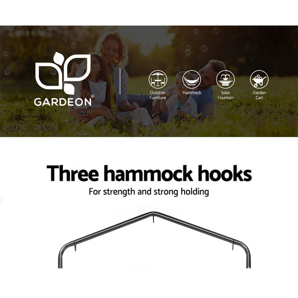 Gardeon Outdoor Hammock Chair with Stand Swing Hanging Hammock Garden Cream Gardeon