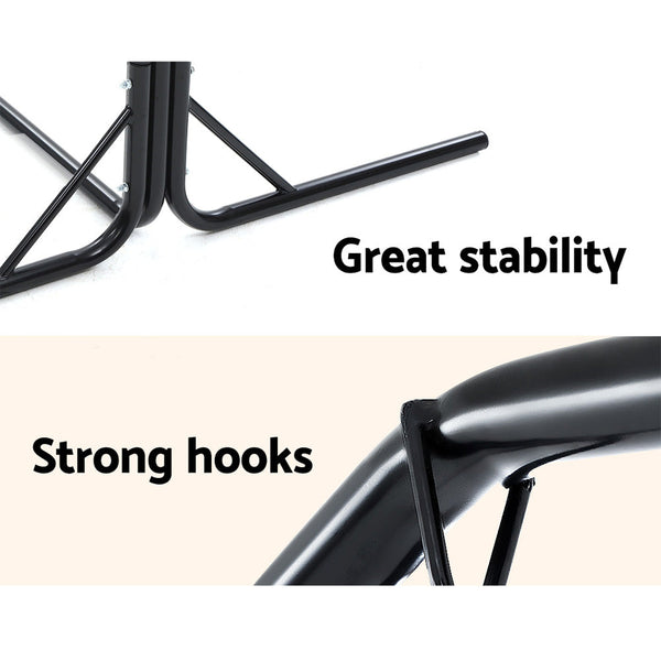 Gardeon Outdoor Hammock Chair with Stand Swing Hanging Hammock Garden Cream Gardeon