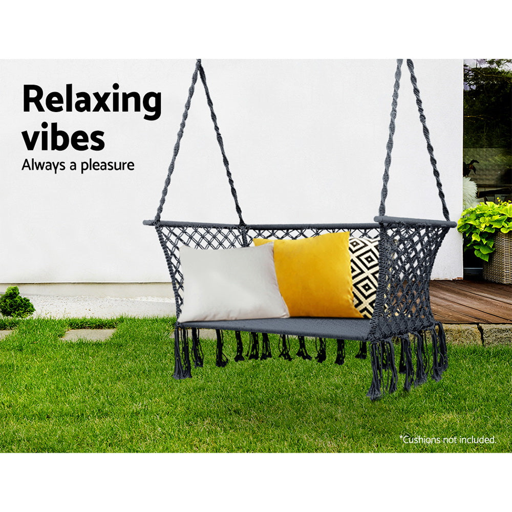 Gardeon Camping Hammock Chair Patio 2 Person Swing Hammocks Double Portable Rope freeshipping - Awezingly