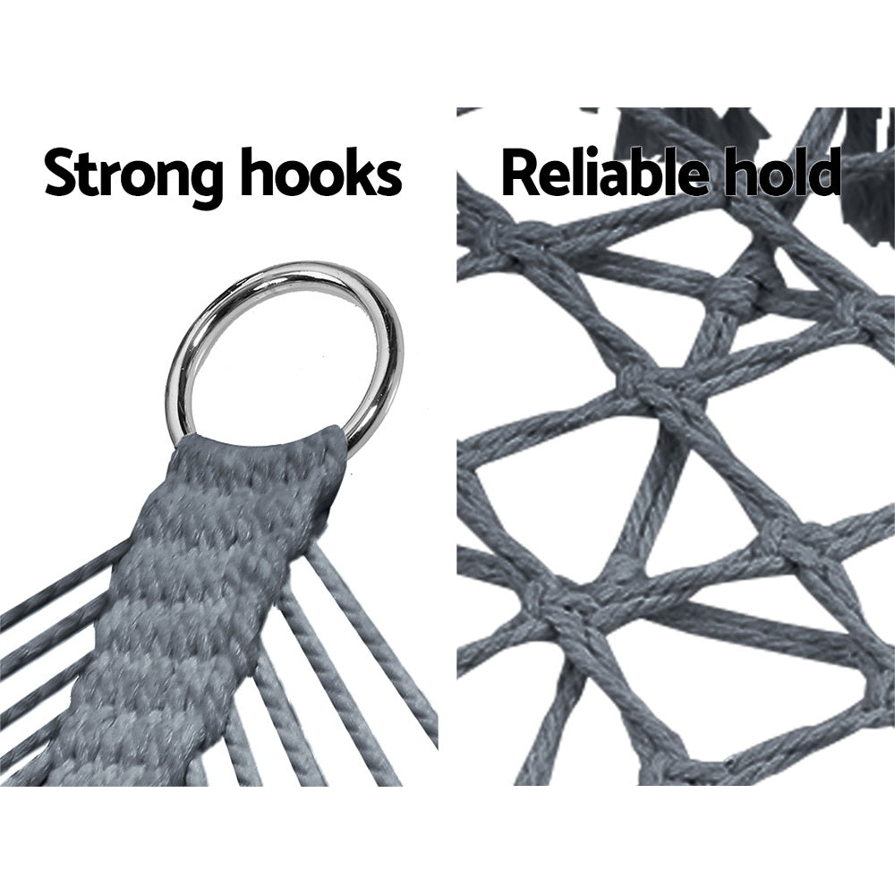 Gardeon Camping Hammock Chair Patio 2 Person Swing Hammocks Double Portable Rope freeshipping - Awezingly