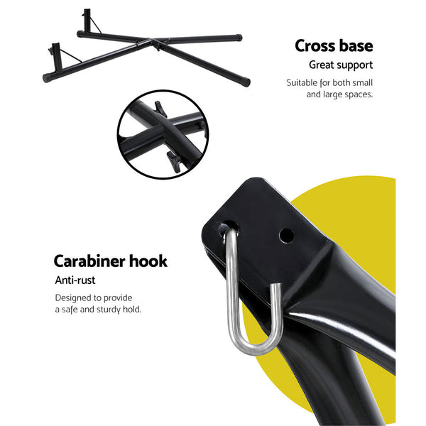 Keezi Kids Outdoor Nest Spider Web Swing Hammock Chair with Steel Stand 100cm Keezi