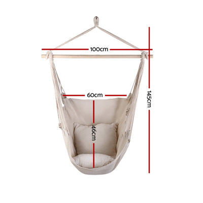 Gardeon Hammock Swing Chair - Cream