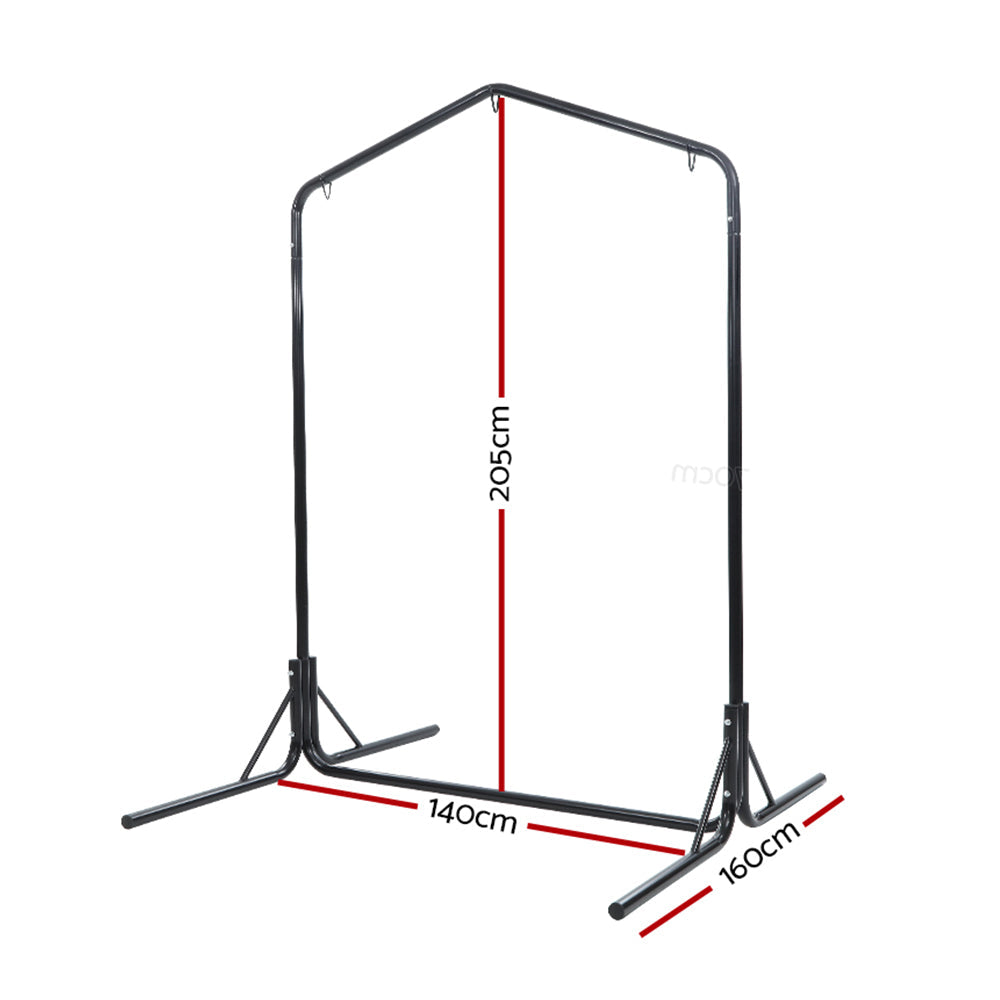 Gardeon Double Hammock Chair Stand Steel Frame 2 Person Outdoor Heavy Duty 200KG Gardeon
