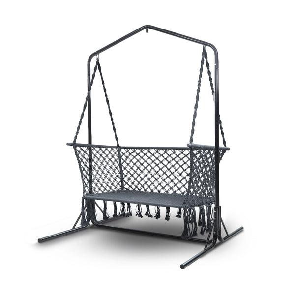 Gardeon Outdoor Swing Hammock Chair with Stand Frame 2 Seater Bench Furniture freeshipping - Awezingly