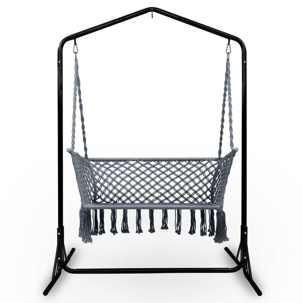 Gardeon Outdoor Swing Hammock Chair with Stand Frame 2 Seater Bench Furniture freeshipping - Awezingly