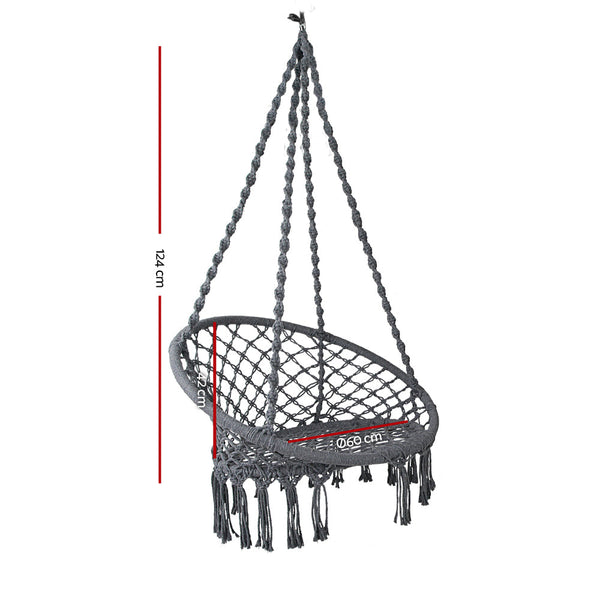 Gardeon Hammock Swing Chair - Grey Gardeon
