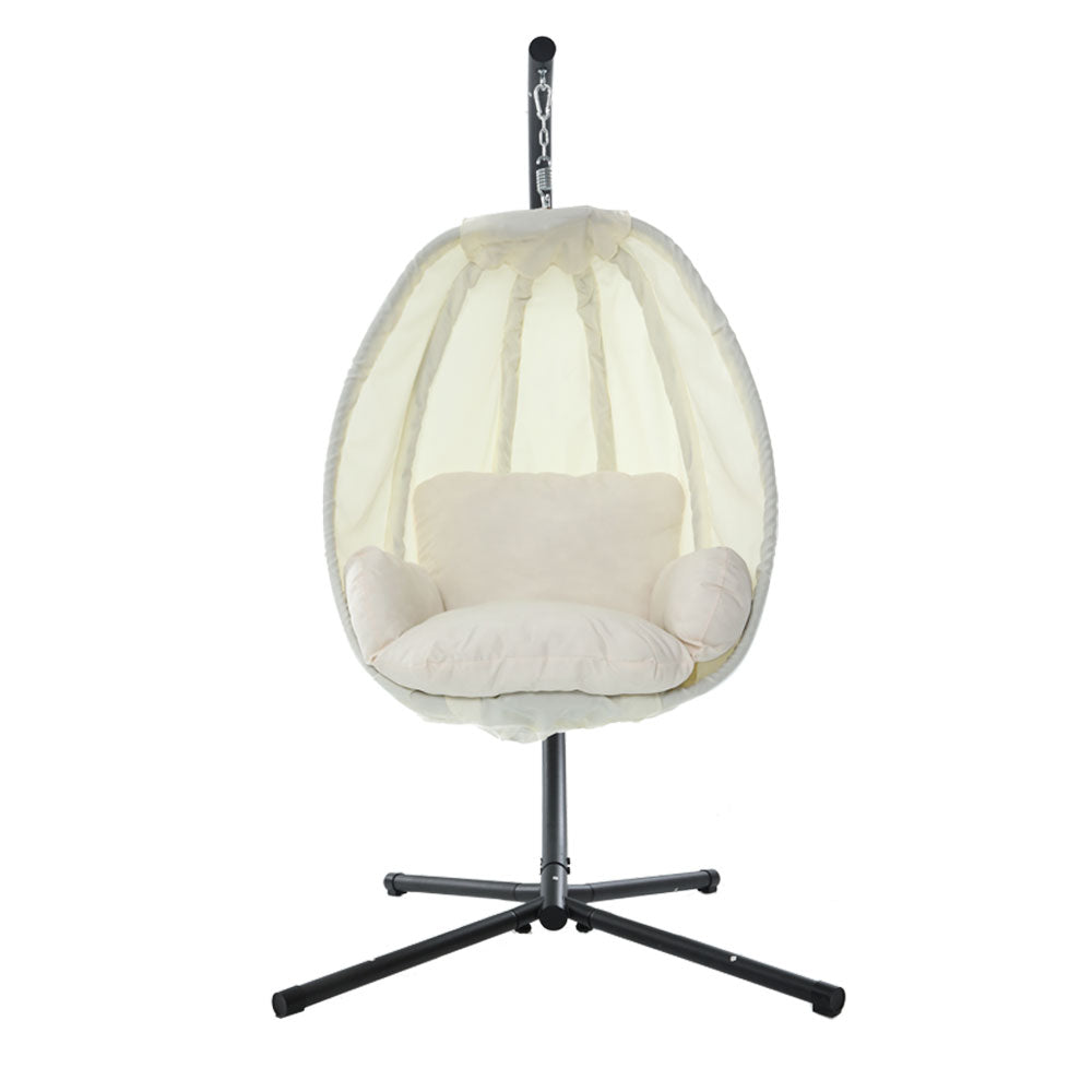 Gardeon Outdoor Furniture Egg Hammock Porch Hanging Pod Swing Chair with Stand freeshipping - Awezingly