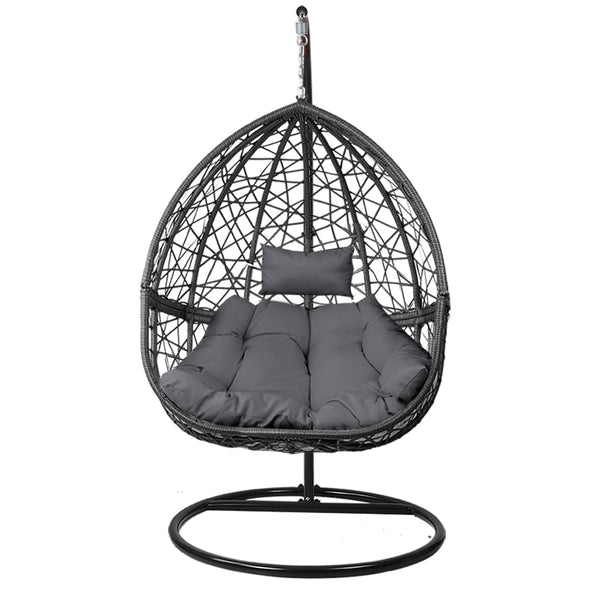 Gardeon Outdoor Hanging Swing Chair - Black Gardeon