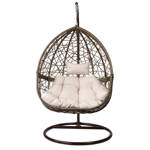 Gardeon Outdoor Hanging Swing Chair - Brown Gardeon