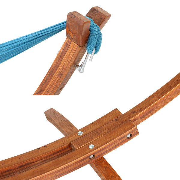 Gardeon Wooden Hammock Chair with Stand Outdoor Lounger Hammock Bed Timber Gardeon