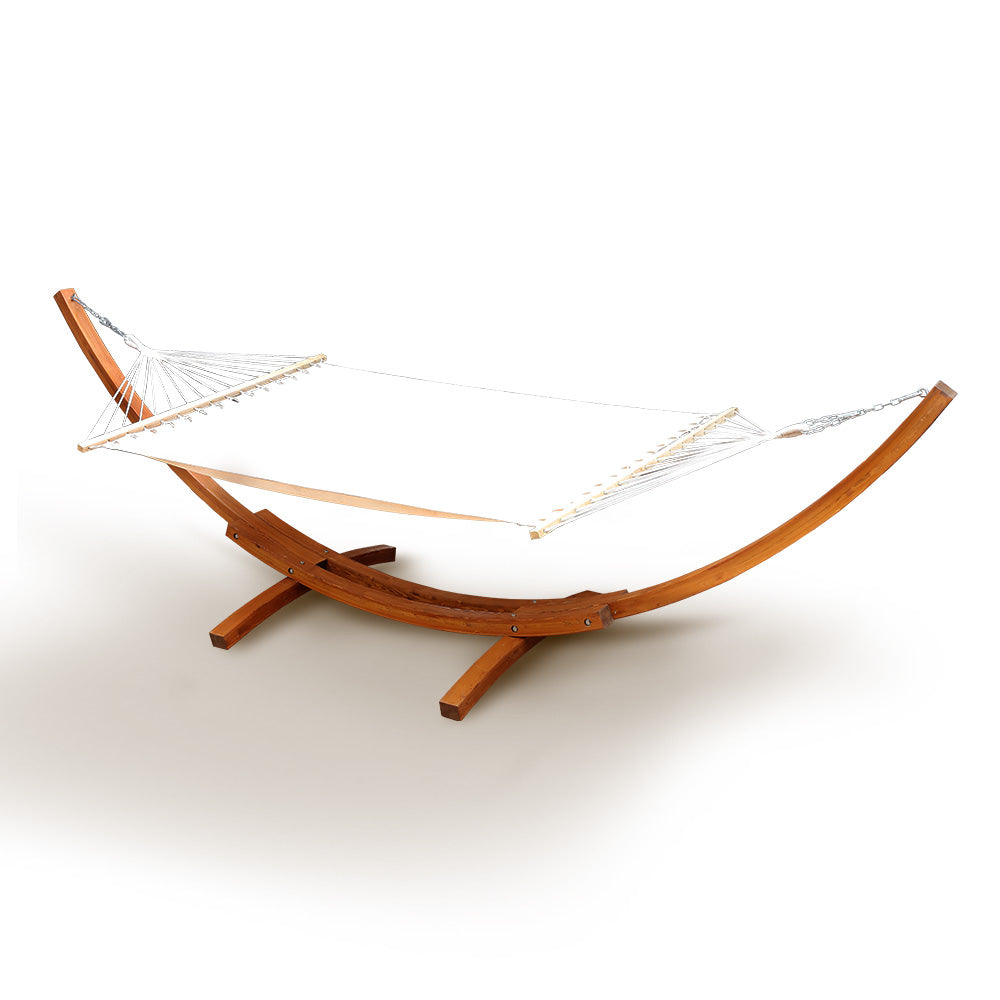 Gardeon Double Hammock with Wooden Hammock Stand Gardeon