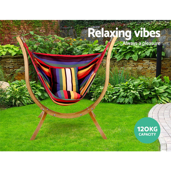 Gardeon Hammock with Wooden Hammock Stand freeshipping - Awezingly