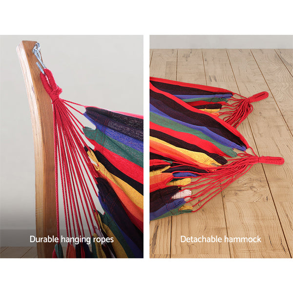 Gardeon Hammock with Wooden Hammock Stand freeshipping - Awezingly