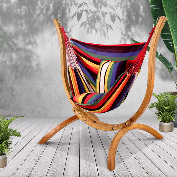 Gardeon Hammock with Wooden Hammock Stand freeshipping - Awezingly