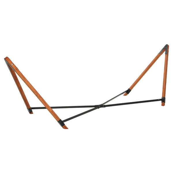 Gardeon Wooden Hammock Chair with Stand Linen Hammock Bed Timber Steel 200KG Gardeon
