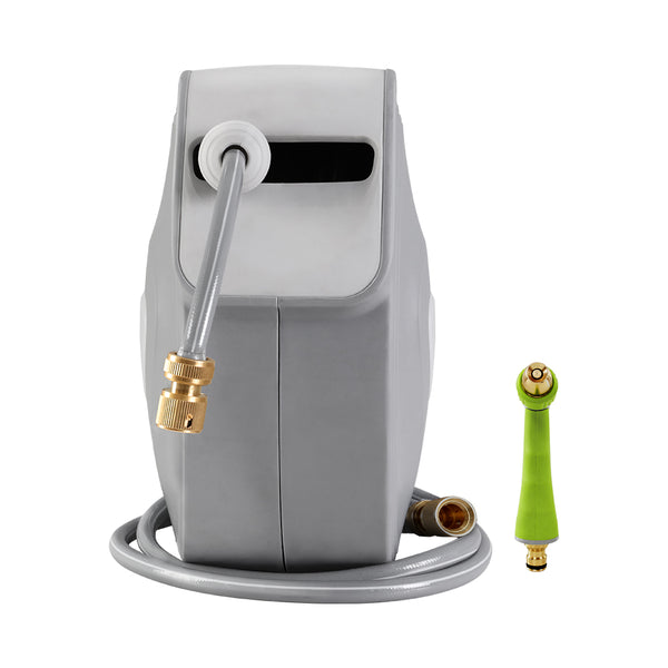 20M Retractable Water Hose Reel Garden Storage AutoRewind Spray Gun freeshipping - Awezingly