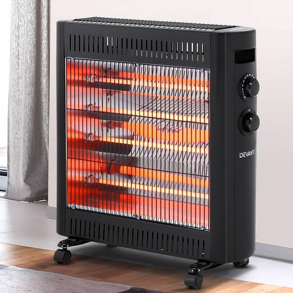 Devanti 2200W Infrared Radiant Heater Portable Electric Convection Heating Panel freeshipping - Awezingly
