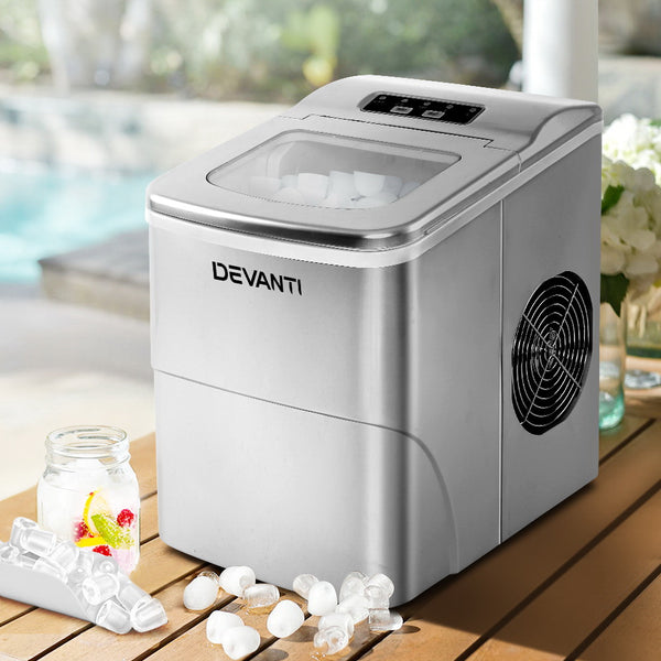 Devanti Portable Ice Cube Maker - Silver freeshipping - Awezingly