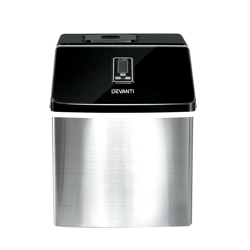 DEVANTi 3.2L Portable Ice Cube Maker Cold Commercial Machine Stainless Steel freeshipping - Awezingly