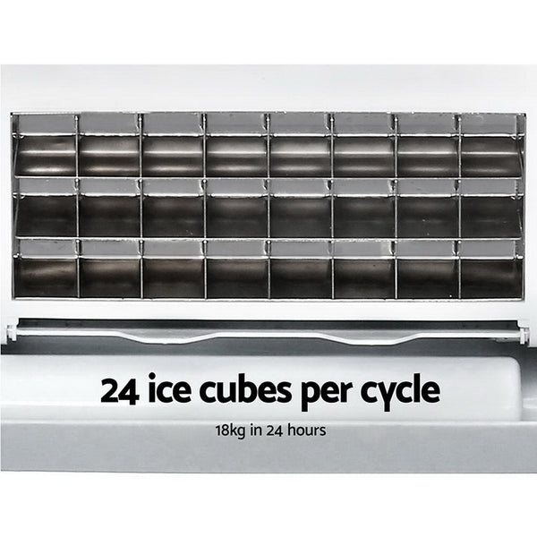 DEVANTi 3.2L Portable Ice Cube Maker Cold Commercial Machine Stainless Steel freeshipping - Awezingly