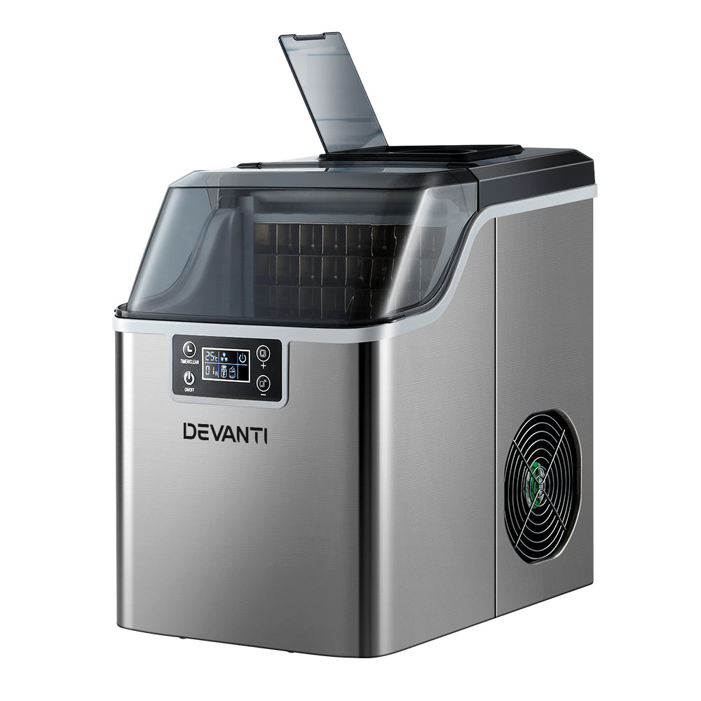 Devanti Ice Maker Machine Commercial Portable Ice Cube Tray Countertop 3.2L Devanti