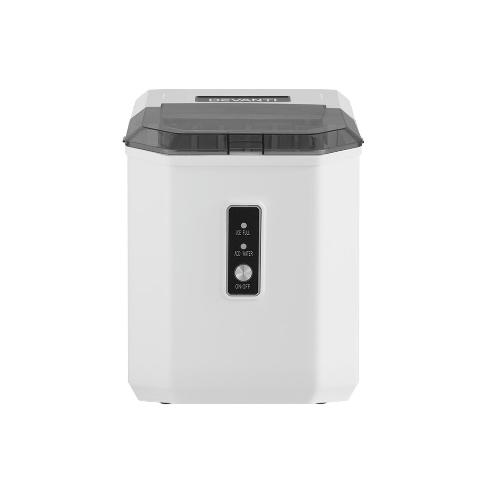 Devanti 12kg Ice Maker Machine Portable Ice Cube Tray Bar Countertop 2L Black Devanti