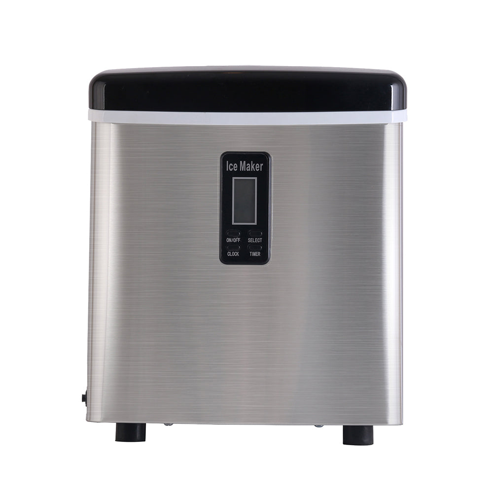 Devanti 3.2L Stainless Steel Portable Ice Cube Maker freeshipping - Awezingly