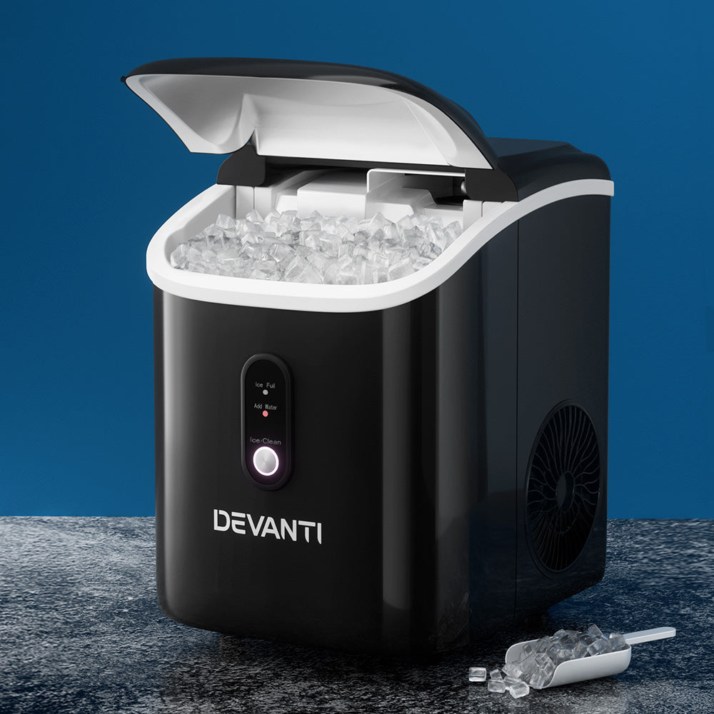 Devanti Portable Ice Maker Machine Nuggetc Ice Cube 15kg Bar Countertop Devanti