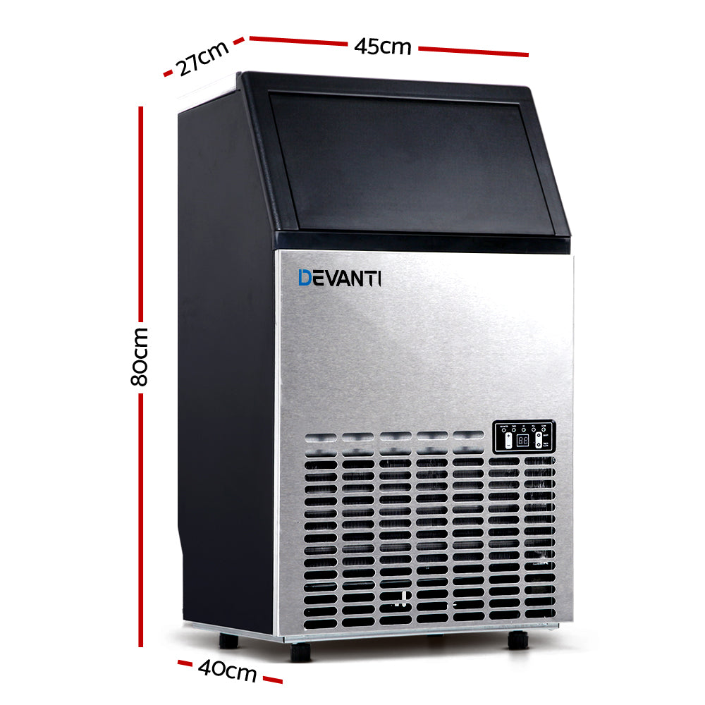 Devanti Stainless Steel Commercial Ice Cube Maker freeshipping - Awezingly
