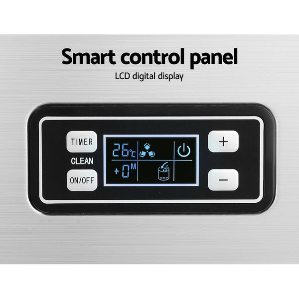 Devanti Commercial Ice Maker Machine 45kg Ice Cube Tray Bar Stainless Steel Devanti